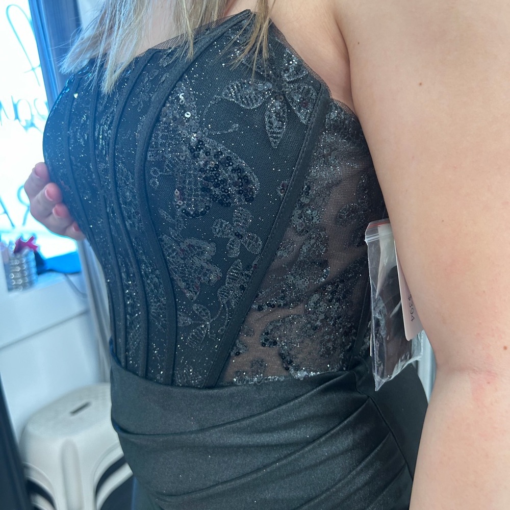 Clarisse Black Sequin Prom Dress